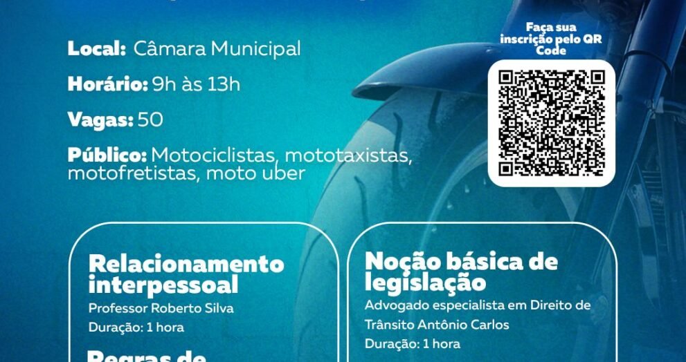 Detran anuncia Workshop de Pilotagem Defensiva em São Miguel dos Milagres