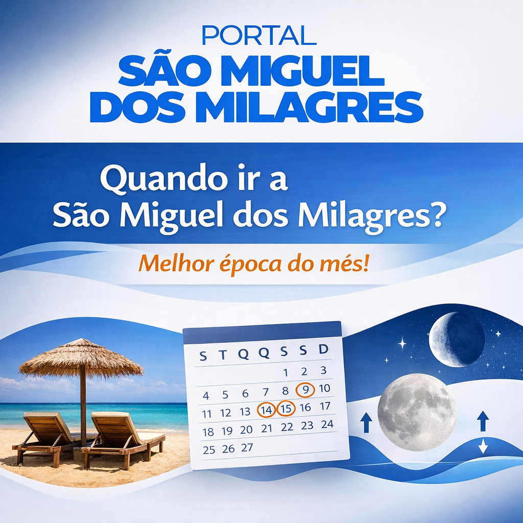 Quando ir a São Miguel dos Milagres Melhor época do mês!